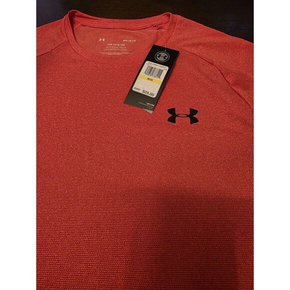 New Under Armour Mens M Heat Gear Shirt Rust Red Medium NWT $25 - Picture 5 of 6